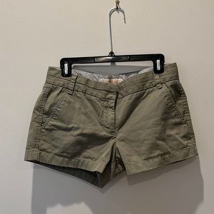 J Crew Chino Shorts in Army Green